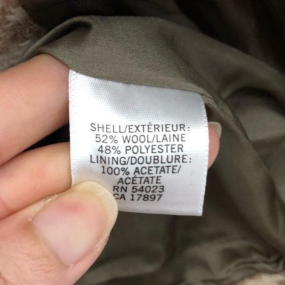 Banana Republic Cream Tan Houndstooth Print Button Front Cropped Coat 6 - Picture 7 of 7